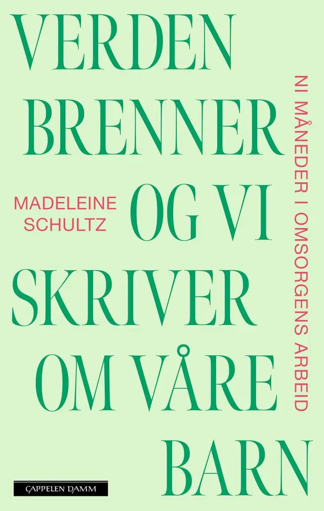 Madeleine Schultz, Verden brenner og vi skriver om våre barn