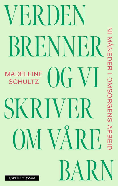 Madeleine Schultz, Verden brenner og vi skriver om våre barn